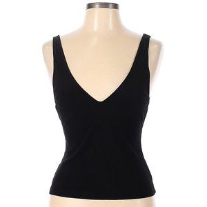 AFRM Ribbed Knit Tank Top, Sz L, Black